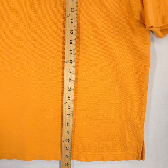 Tommy Bahama Polo Mens Large Orange Silk Blend Ribbed Casual Short Sleeve Shirt - Picture 9 of 10